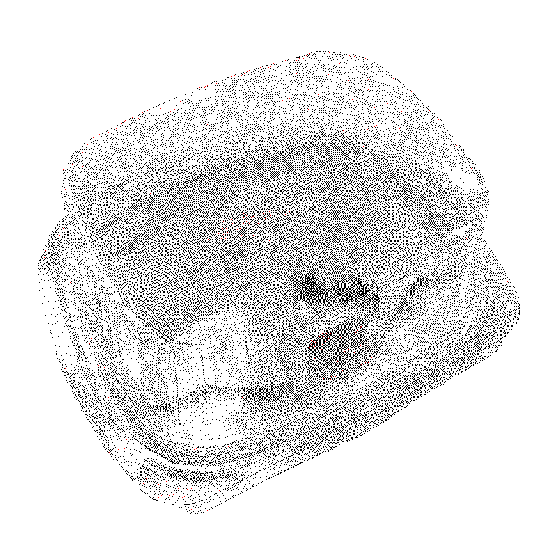 a small clear plastic container with an attached lid